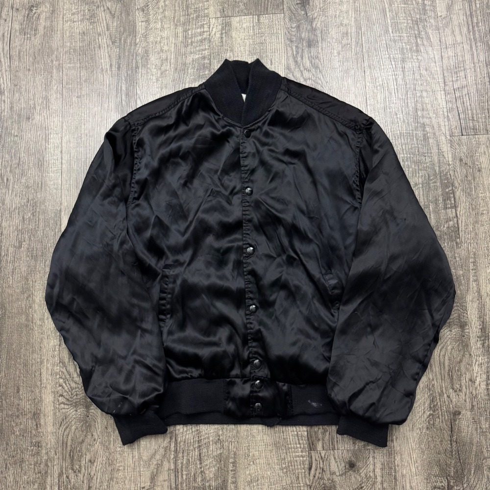 Vintage 80s MTV Music Television Satin Bomber Jacket - Picture 2 of 12
